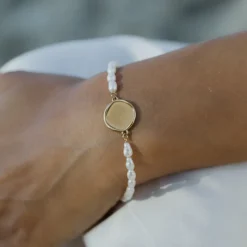 Bracelets Avec Gravure | Bracelets En Perles^PAUL HEWITT Engravable Coin Pearl Bracelet