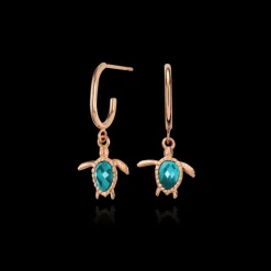 Boucles D'oreilles^PAUL HEWITT Turtle Aquamarine Hoops