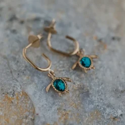 Boucles D'oreilles^PAUL HEWITT Turtle Aquamarine Hoops